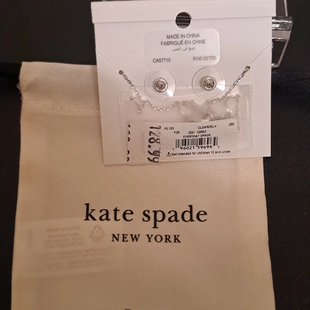 Kate Spade Black and Silver Jewelry Set NWT includes dust bag